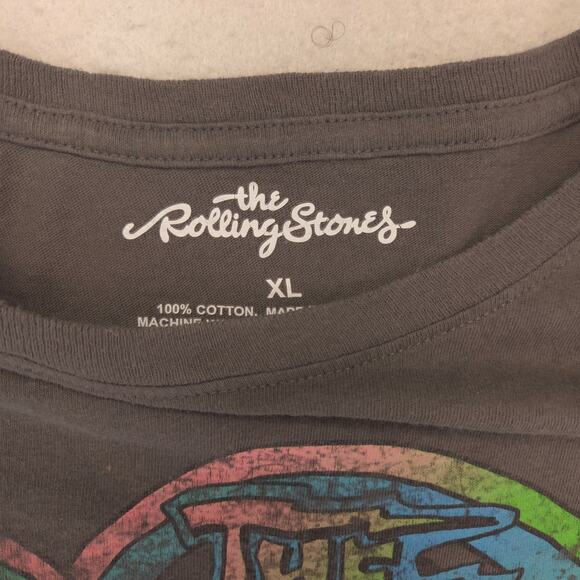 Rolling Stones Band Crew Neck Short Sleeve Graphic T Shirt Womens Size XL Gray - Picture 3 of 9